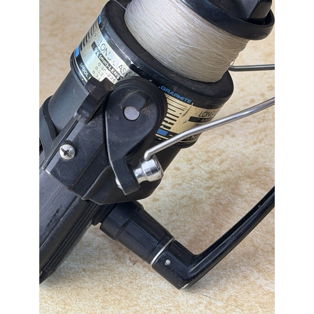 Vintage Daiwa Long Cast-X DC 75X Spinning Fishing Reel Ball Bearing Graphite - Picture 5 of 11
